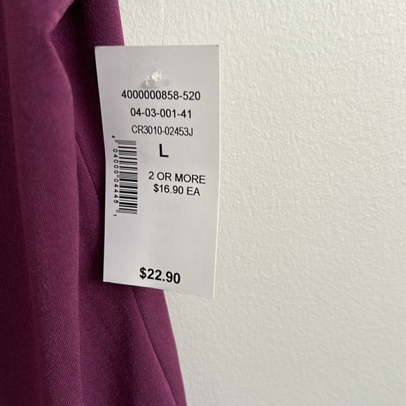 NWT Tank top size L, burgundy, by Cleo - Picture 3 of 4